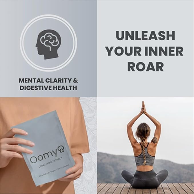 Oomy Lion's mane is great for improving mental clarity and digestive health.